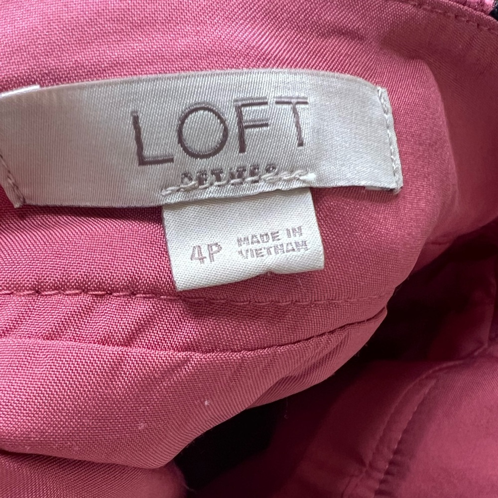NWOT Loft Skirt 4P fully lined pink and black mini - Picture 3 of 4